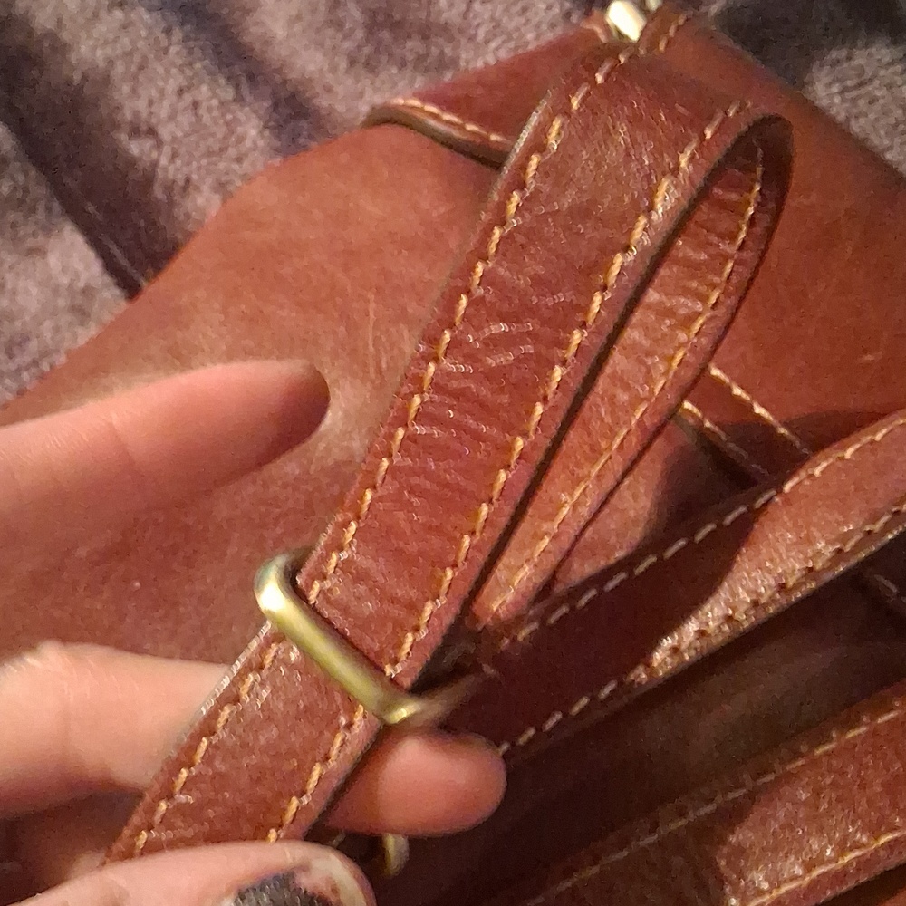 Cuoieria Fiorentina Clearence From $400 Brown Leather Messenger Bag - Picture 15 of 16